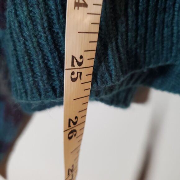 Vintage The Mens Store at Sears Cardigan Sweater L Grandpa Southwestern Blues - Picture 7 of 7